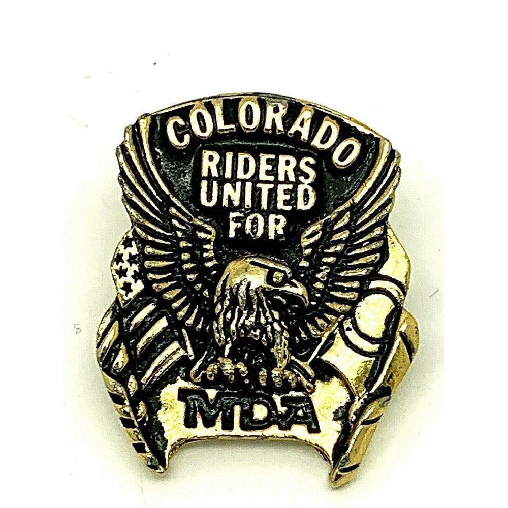 Colorado Riders United for MDA Gold Eagle Motorcycle Rally Vintage Hat V…